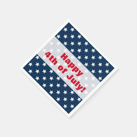 7月の幸せな4th独立記念日パーティーナプキン スタンダードカクテルナプキン (角)