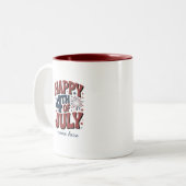 7月の幸せ第四はっきりした日Patriotic Coffee Mug ツートーンマグカップ (正面左)