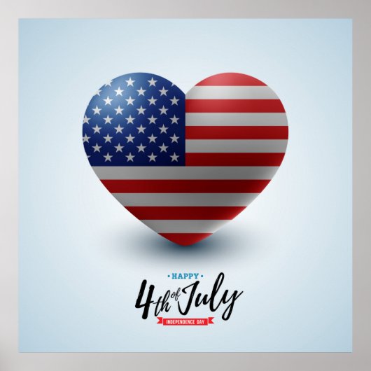 7月の幸せ4日の独立記念日 ポスター (正面)