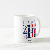 7月の幸せ4日の赤と青 コーヒーマグカップ (正面右)