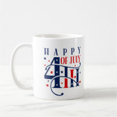 7月の幸せ4日の赤と青 コーヒーマグカップ (左)