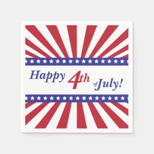 7月の幸せ4日の赤と青 スタンダードカクテルナプキン