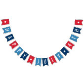 7月の幸せ4日の赤と青 バンティングフラッグ (全)