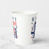 7月の幸せ4日の赤と青 紙コップ (左)