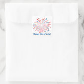 7月の幸せ4日インディペンデンスデイパーティーシール スクエアシール (バッグ)