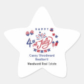 7月の幸せ4日エステート実在マーケティング愛国 星シール (正面)