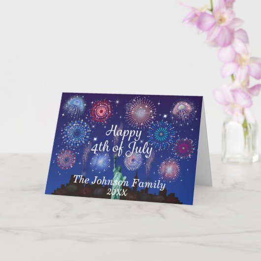 7月の幸せ4日ニューヨーク カード (蘭)