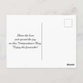 7月の幸せ4日ニューヨーク ポストカード (裏面)