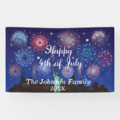 7月の幸せ4日ニューヨーク 横断幕 (横)