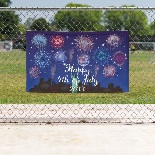 7月の幸せ4日ニューヨーク 横断幕 (インサイチュ)