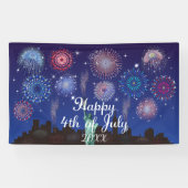 7月の幸せ4日ニューヨーク 横断幕 (横)