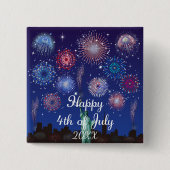 7月の幸せ4日ニューヨーク 缶バッジ (正面)