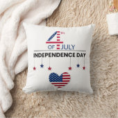 7月の幸せ4日愛国的なアメリカ国旗がパイを投げる クッション (ブランケット)
