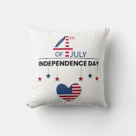 7月の幸せ4日愛国的なアメリカ国旗がパイを投げる クッション