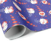 7月の幸せ4日格言赤白青 ラッピングペーパー (ロールコーナー)