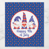 7月の幸せ4日格言赤白青 ワインラベル (シングルラベル)