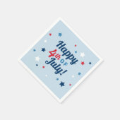 7月の幸せ4日紅白と青の愛国心 スタンダードカクテルナプキン (角)