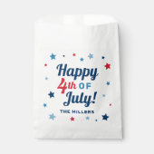 7月の幸せ4日紅白と青の愛国心 フェイバーバッグ (正面)