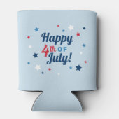 7月の幸せ4日紅白と青の愛国心 缶クーラー (裏面)