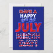 7月の幸せ4日誕生日愛国はっきりした (正面)