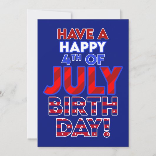 7月の幸せ4日誕生日愛国はっきりした (正面)