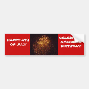 7月の幸せ4日、アメリカ祝のバンパースティック バンパーステッカー