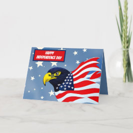 7月の幸せ4日、イーグル、ヴィンテージはがき サンキューカード