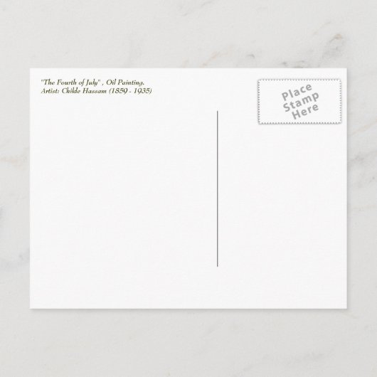 7月の幸せ4日。ファインアート ポストカード (裏面)