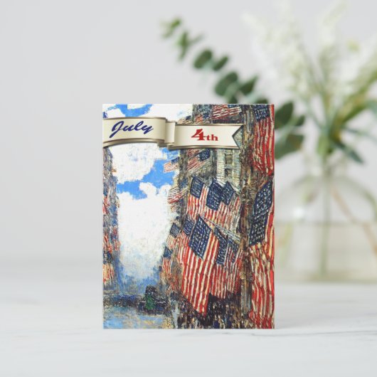 7月の幸せ4日。ファインアート ポストカード (スタンド正面)