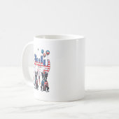 7月の幸せ4thかわいいボストンテリアスサンgl コーヒーマグカップ (正面左)