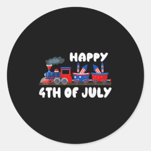 7月の幸せ4th列車アメリカ国旗の独立性の日4 ラウンドシール