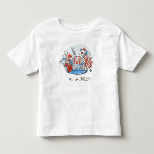 7月の幸せ4th幼児のTシャツ トドラーTシャツ