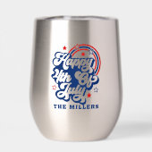 7月の幸せ4th愛国的レトロタイポグラフィ (背面)