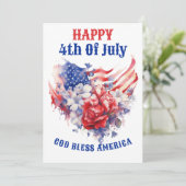 7月の幸せ4th水彩青赤 シーズンカード (スタンド正面)