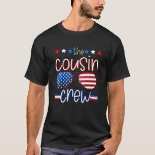 7月の従兄弟クルー愛国的アメリカ国旗Suの4日 Tシャツ