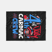 7月の心臓クルーの心臓ナースハッピーハッピーユズ4th フリースブランケット (正面(横))