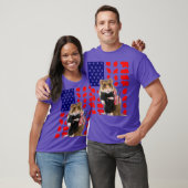 7月の愛するアメリカ合衆国のハムスター州旗4日 Tシャツ (ユニセックス)