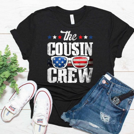 7月の愛国アメリカの従兄弟クルー4日 Tシャツ