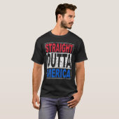 7月の愛国女性のストレートOutta Merica 4日 Tシャツ (正面フル)