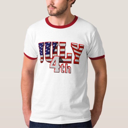 7月の愛国心が強いTシャツの第4 Tシャツ (正面)