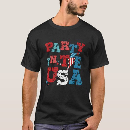7月の愛国心の第4日のアメリカのパーティー Tシャツ (正面)