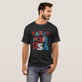 7月の愛国心の第4日のアメリカのパーティー Tシャツ (正面フル)