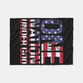 7月の愛国心Chの第4日の神の旗の下の一つの国 フリースブランケット (正面(横))