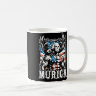 7月の愛国的なおもしろいジョージ・ワシントンの7月4日 コーヒーマグカップ