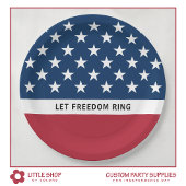 7月の愛国的な4thスターとストライプ ペーパープレート