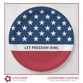 7月の愛国的な4thスターとストライプ ペーパープレート