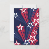 7月の愛国的な4thスターズレッドホワイトとブルー 招待状 (正面)