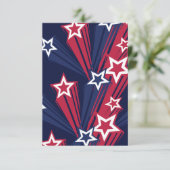 7月の愛国的な4thスターズレッドホワイトとブルー 招待状 (スタンド正面)