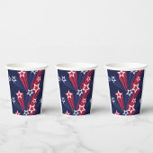 7月の愛国的な4thスターズレッドホワイトとブルー 紙コップ