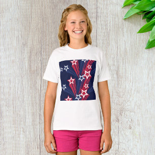7月の愛国的な4thスターズレッドホワイトとブルー tシャツ